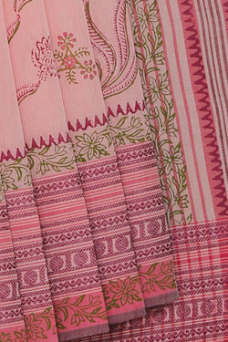 Collection of Hand block printed cotton saree in a gallery layout