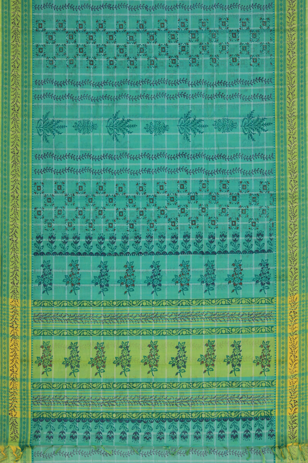 Collection of Hand block printed cotton saree in a gallery layout