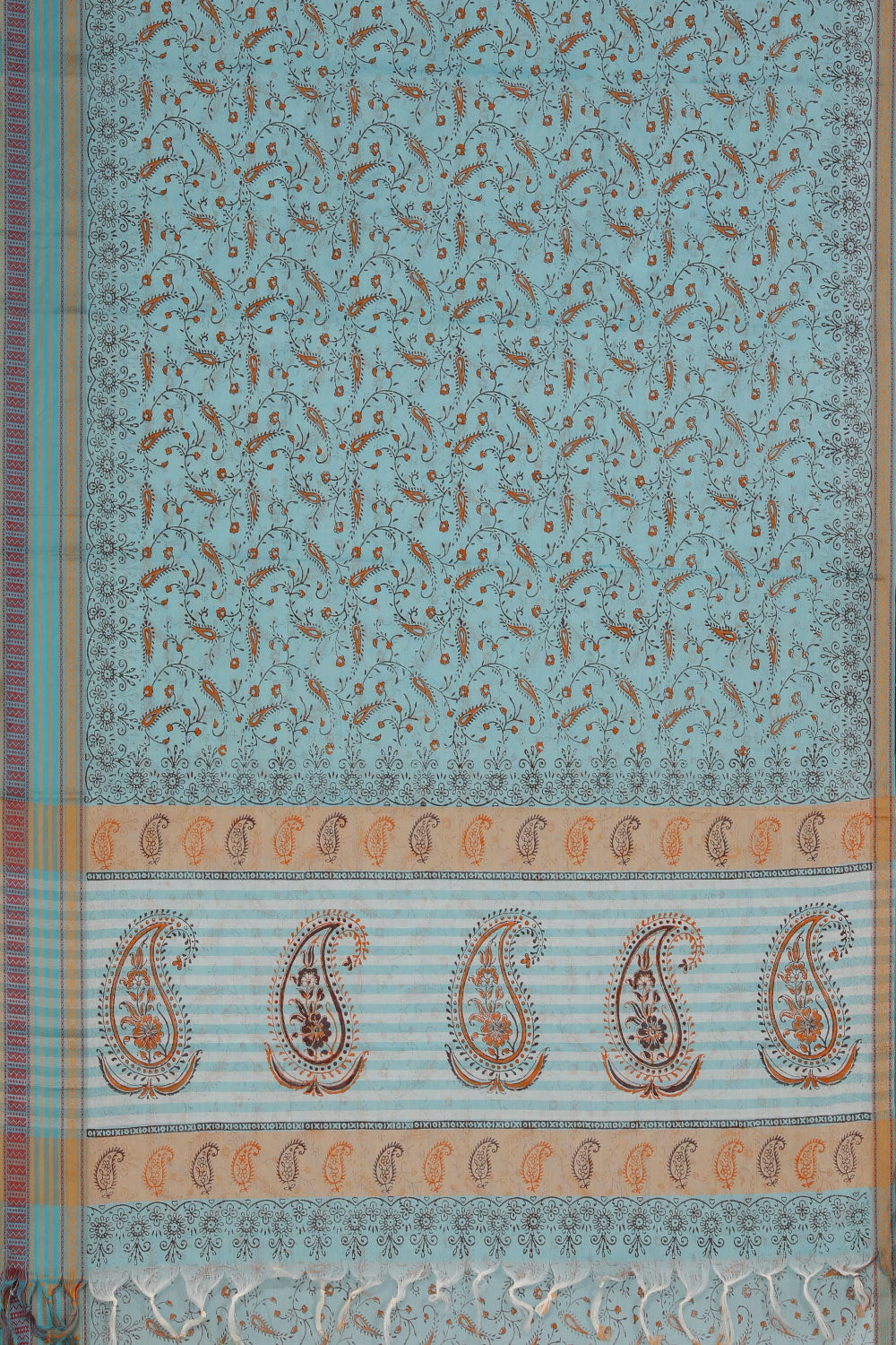 Collection of Hand block printed cotton saree in a gallery layout