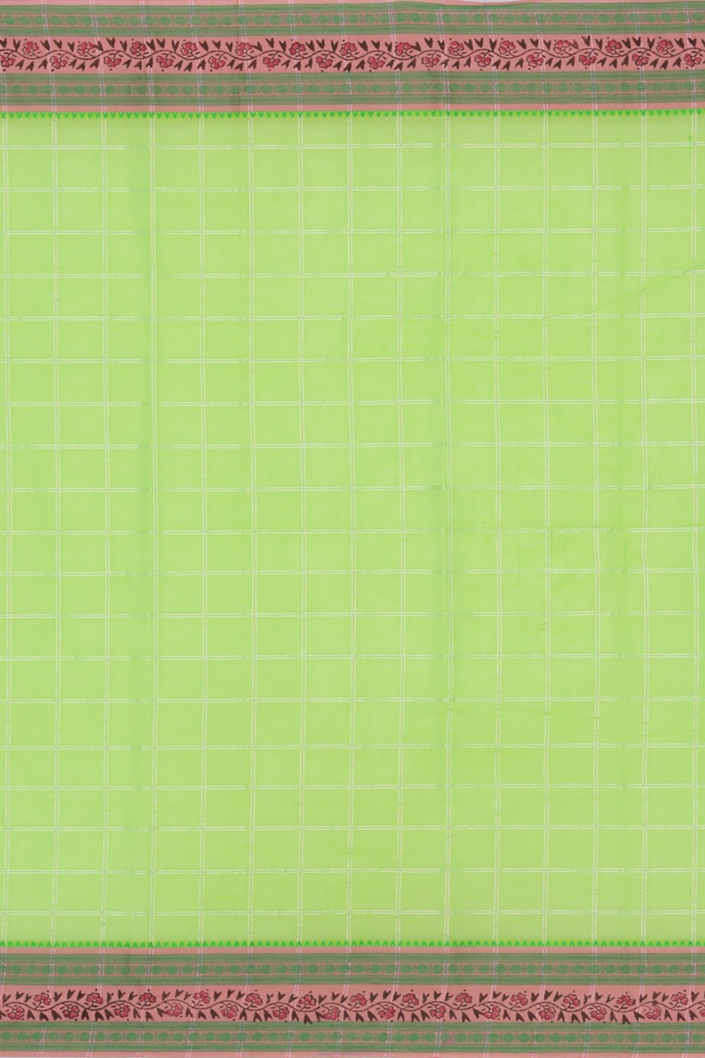 Image of Hand block printed cotton saree