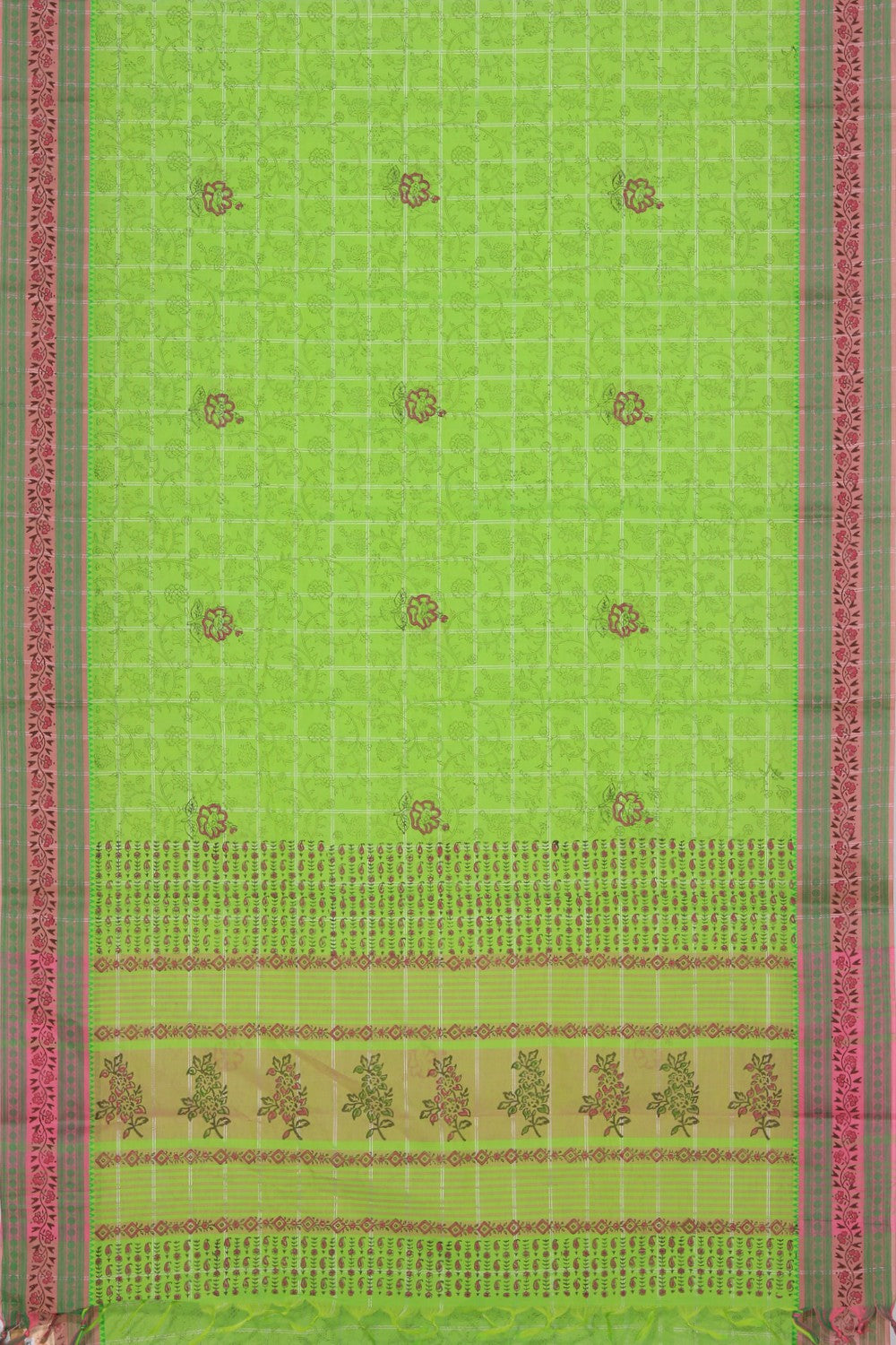 Collection of Hand block printed cotton saree in a gallery layout