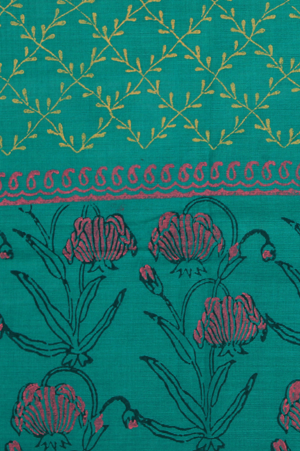 Collection of Hand block printed cotton saree in a gallery layout