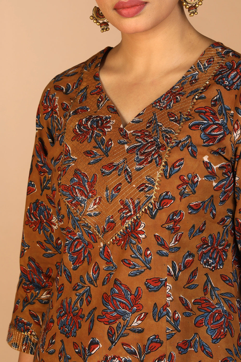 Image of Cotton Bagru princess line kurti