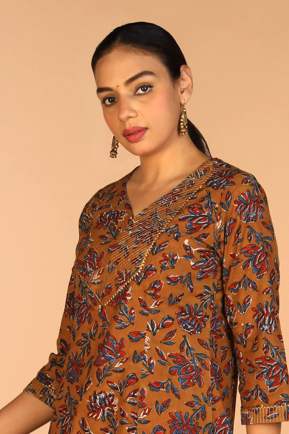 Image of Cotton Bagru princess line kurti