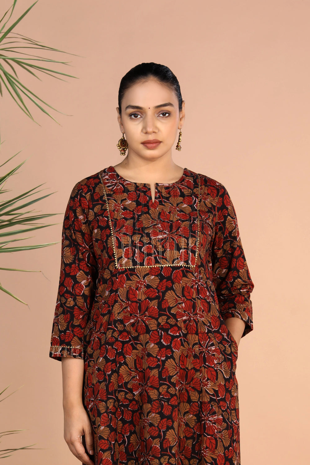 Cotton floral Bagru handblock printed kurti