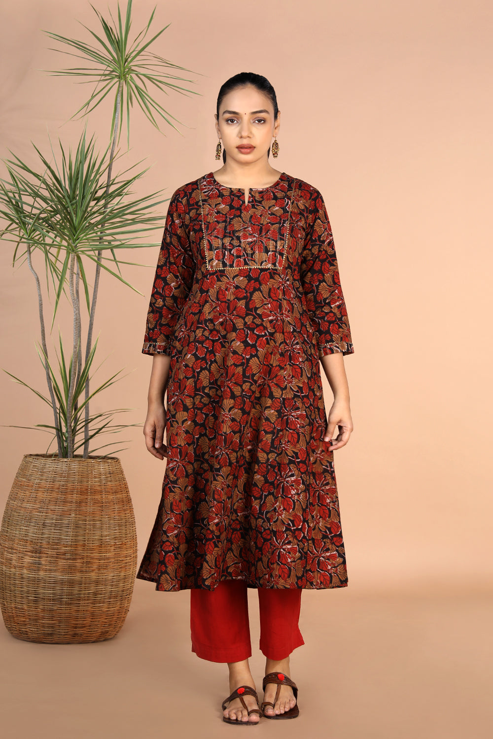 Cotton floral Bagru handblock printed kurti