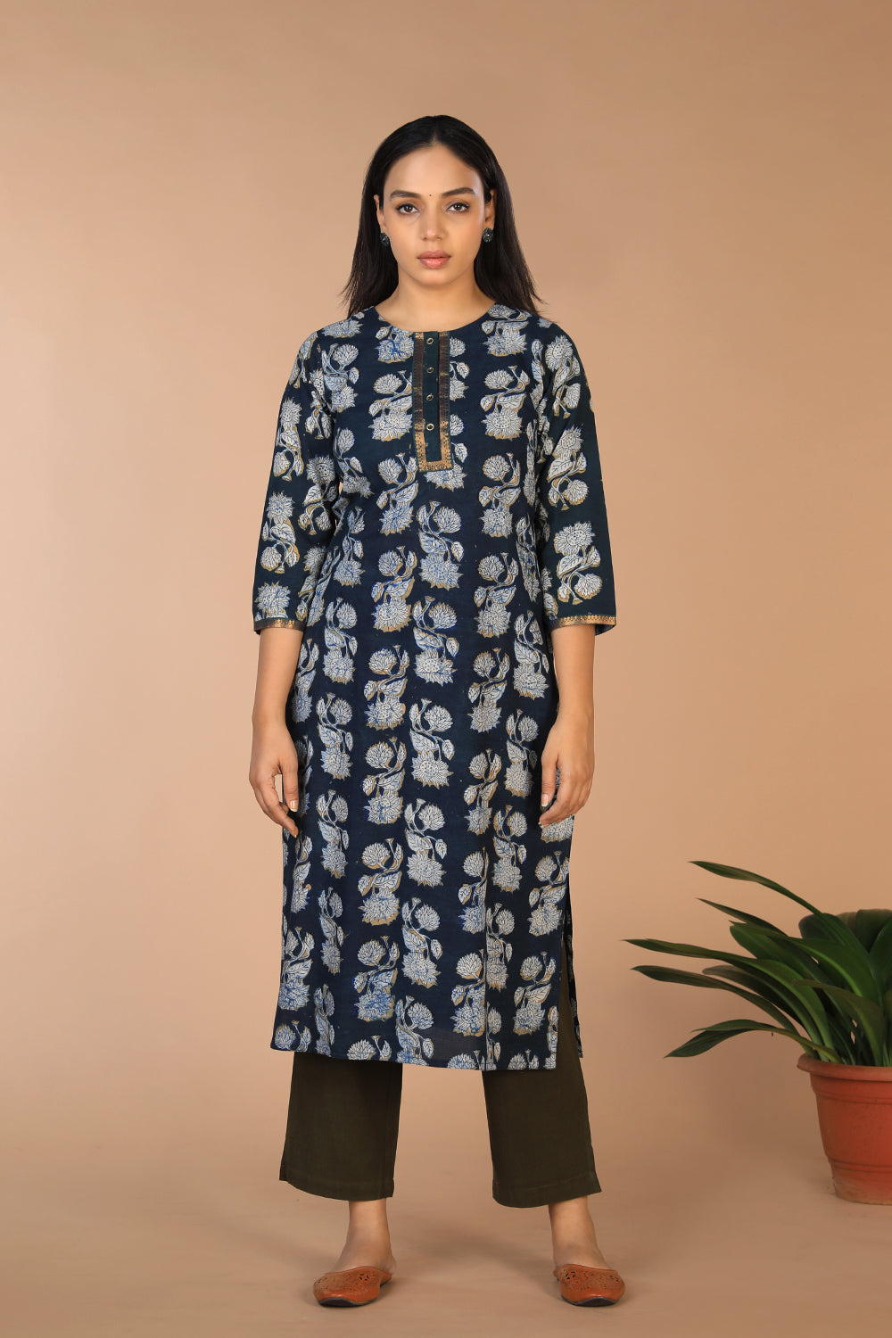 Bagru block printed ethnic Kurti