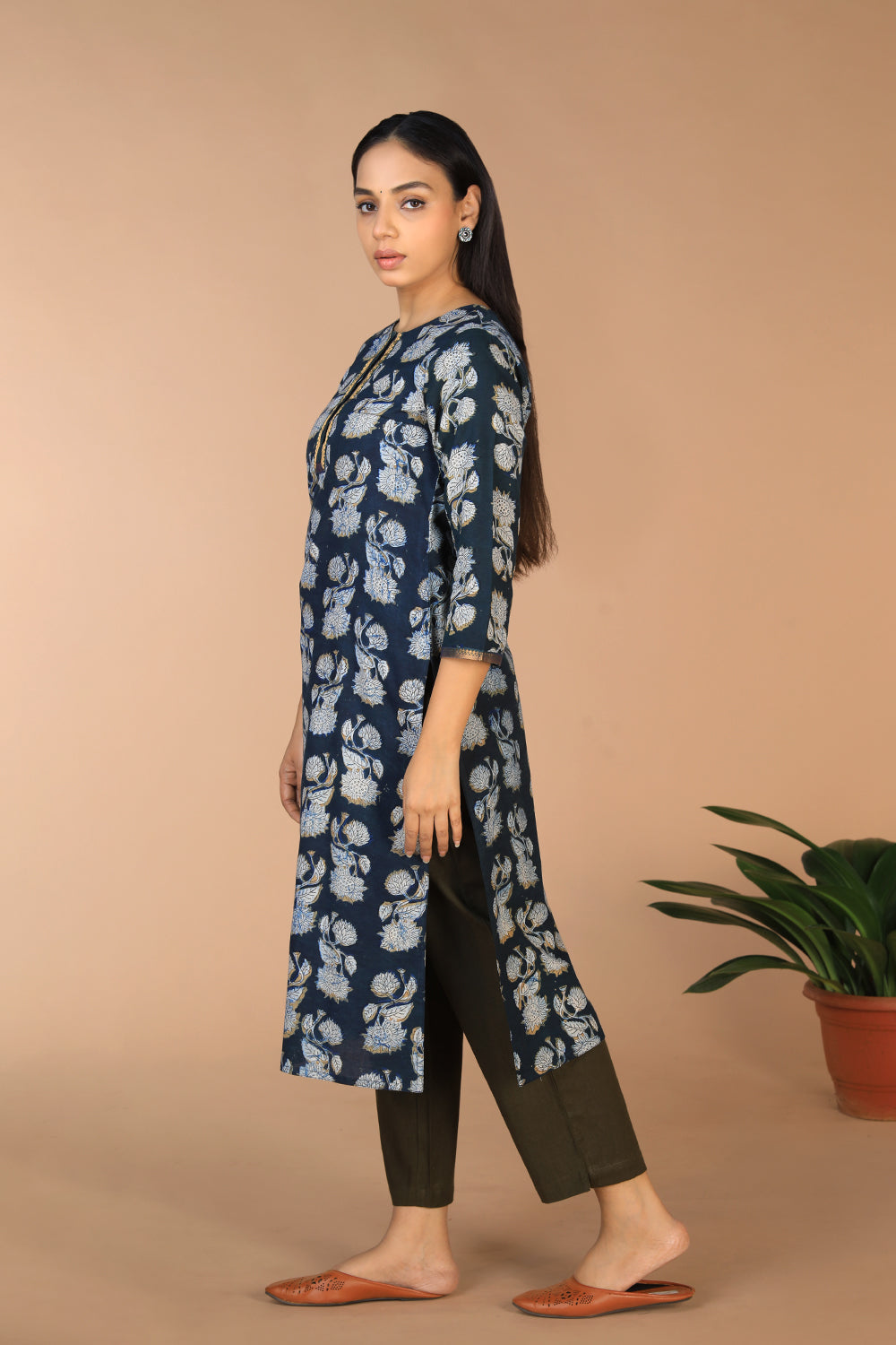 Bagru block printed ethnic Kurti