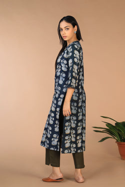 Image of Bagru block printed ethnic Kurti