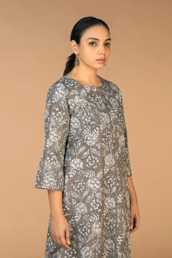 Collection of Cotton Bagru floral block printed Kurti in a gallery layout