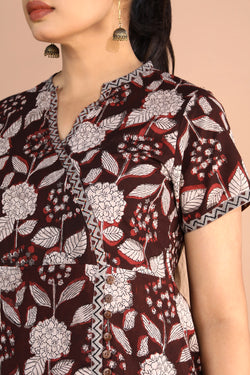 Image of Bagru handblock printed cotton Angrakha Kurti