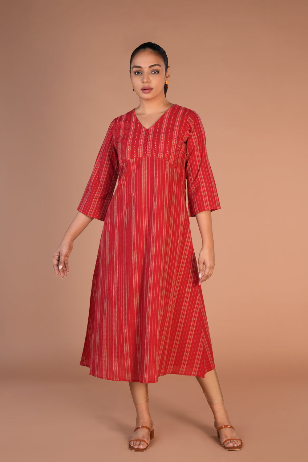 Fiesty Red cotton Kurti