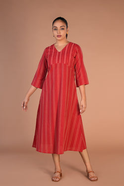 Image of Fiesty Red cotton Kurti