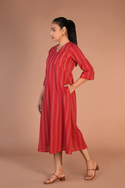 Image of Fiesty Red cotton Kurti