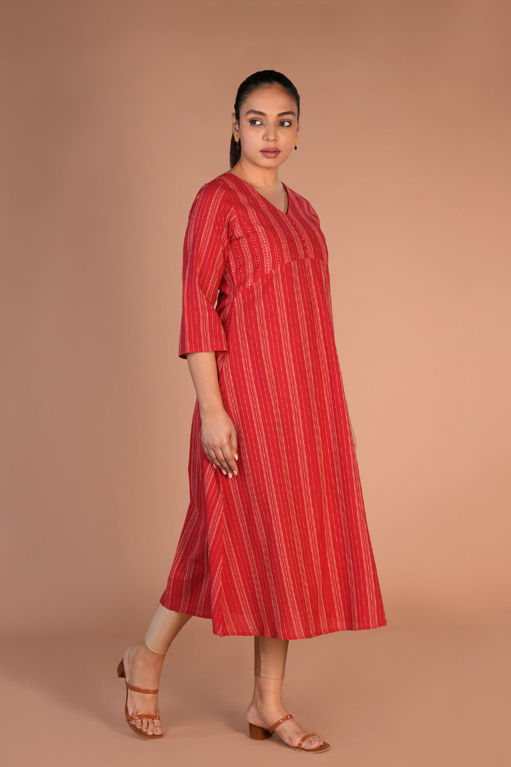 Fiesty Red cotton Kurti