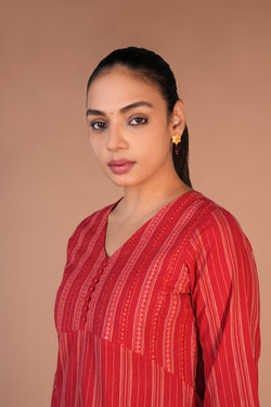 Image of Fiesty Red cotton Kurti