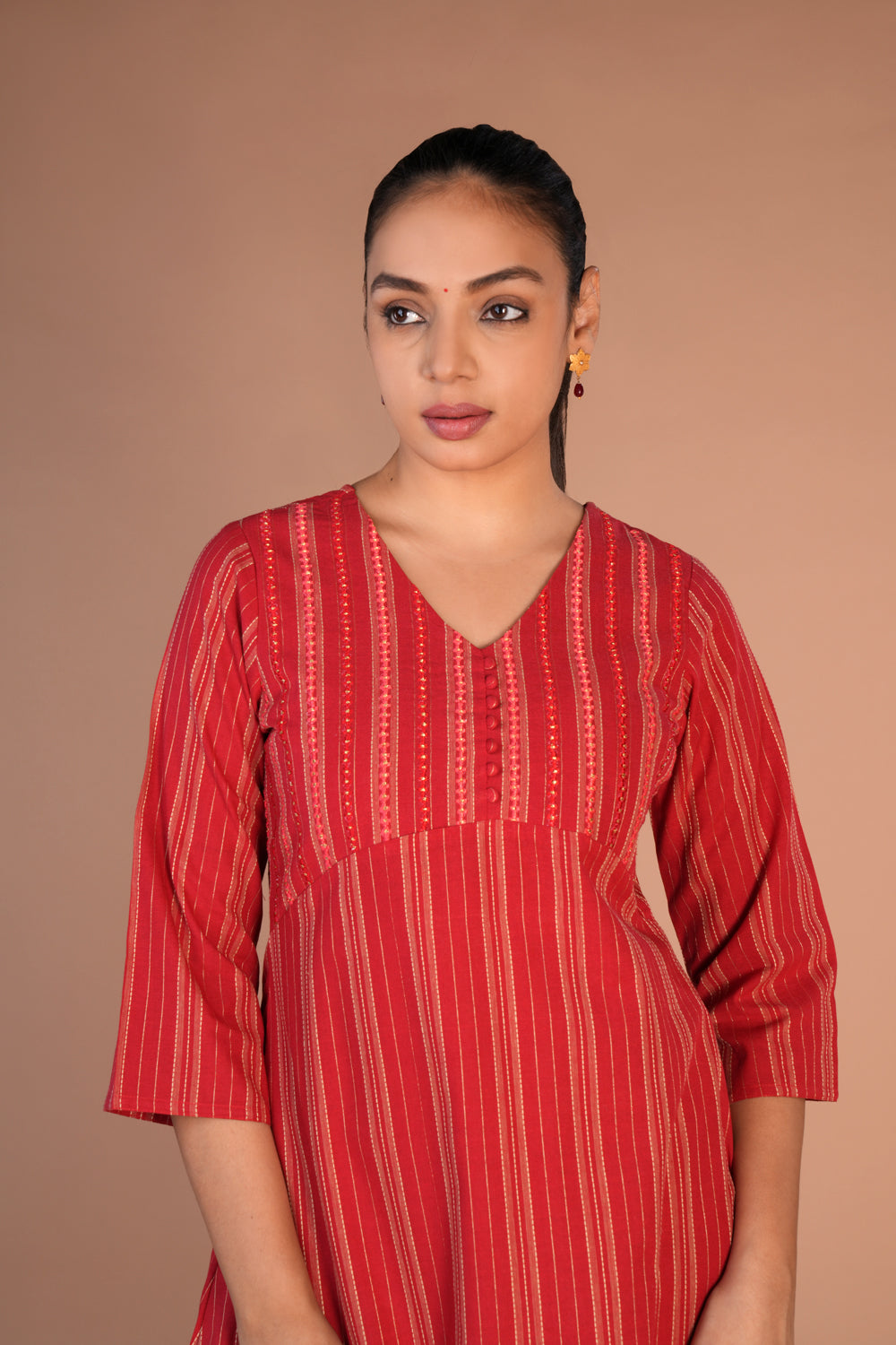 Fiesty Red cotton Kurti