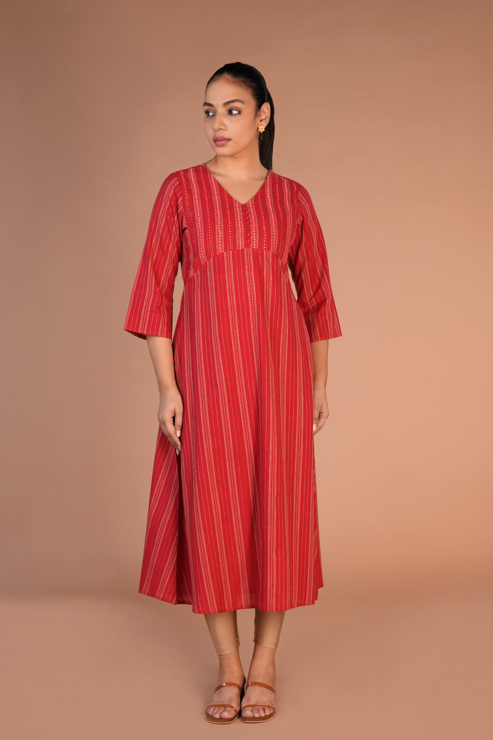 Fiesty Red cotton Kurti