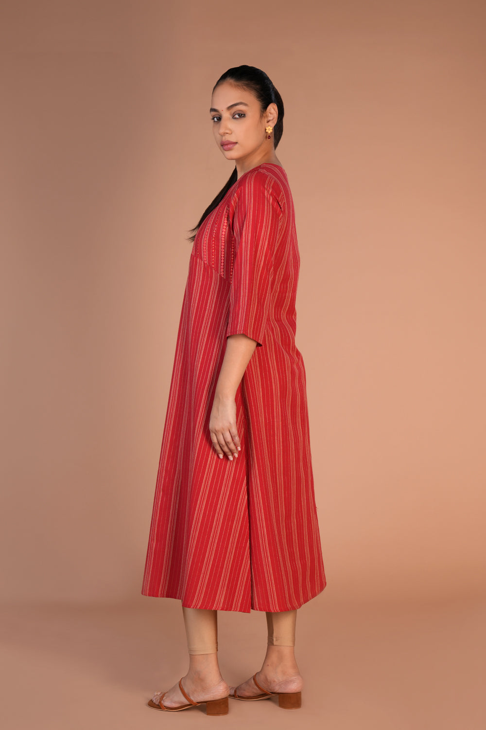 Fiesty Red cotton Kurti