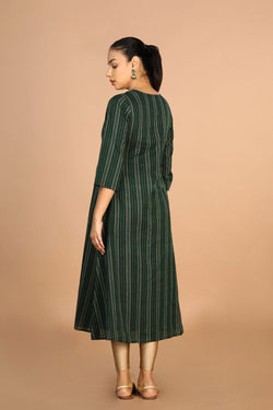 Image of Bottle Green Cotton Kurti