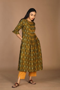 Collection of Cotton Ikat Kurta in a gallery layout