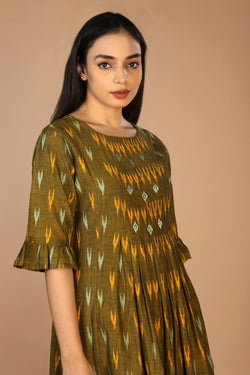 Collection of Cotton Ikat Kurta in a gallery layout