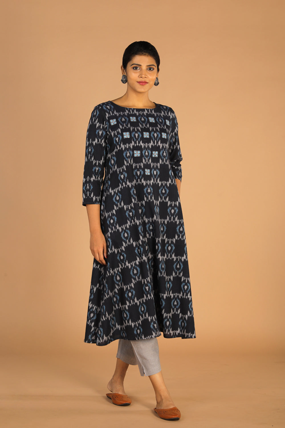 Collection of Cotton Ikat kurti in a gallery layout