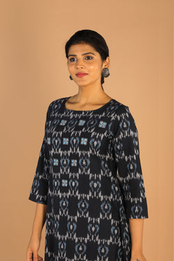 Collection of Cotton Ikat kurti in a gallery layout