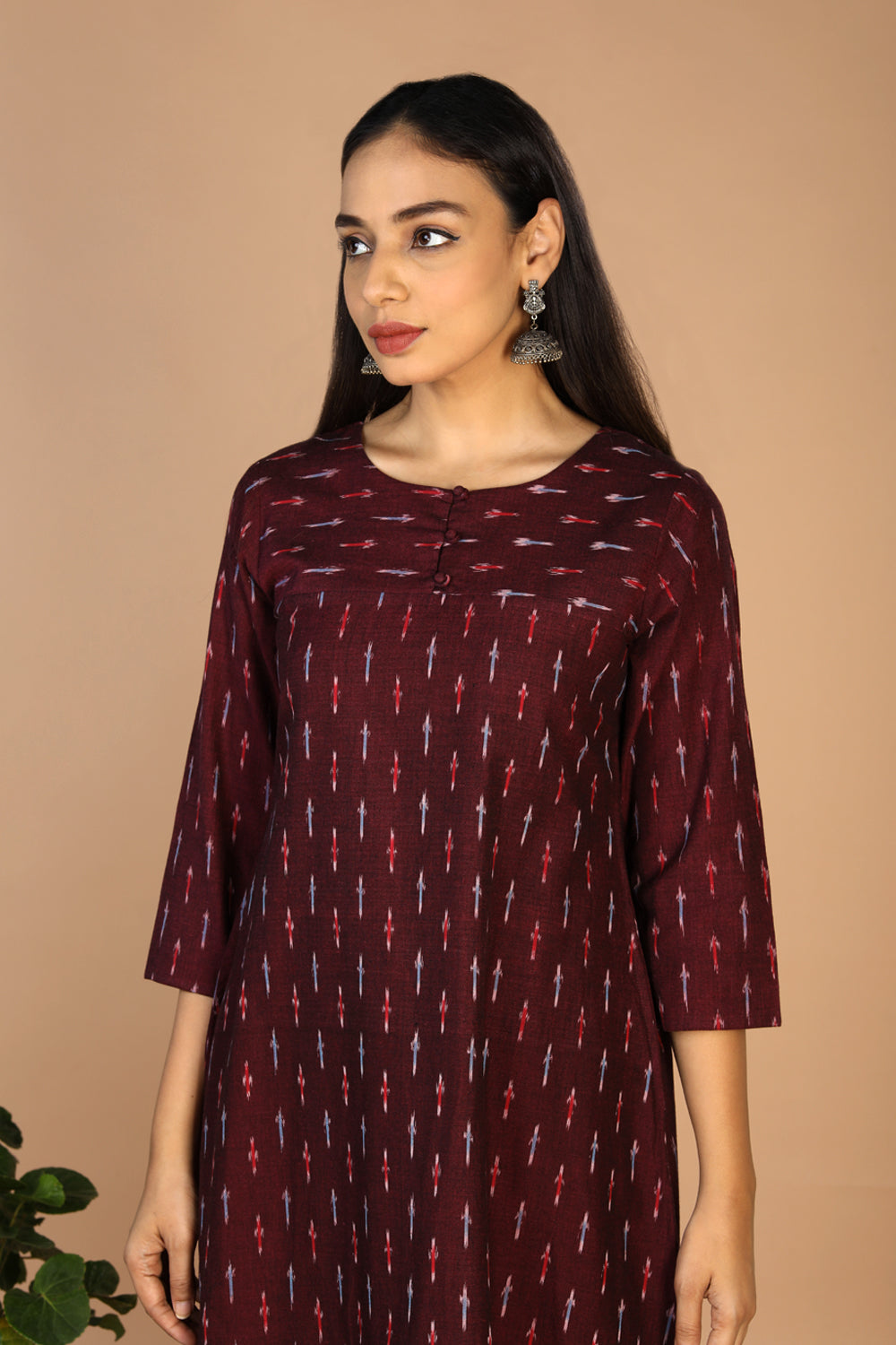 Collection of Cotton Ikat kurti in a gallery layout