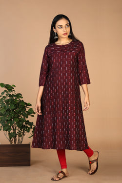 Collection of Cotton Ikat kurti in a gallery layout