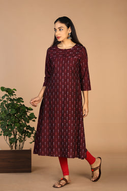 Collection of Cotton Ikat kurti in a gallery layout