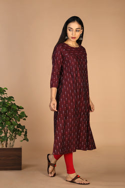 Collection of Cotton Ikat kurti in a gallery layout