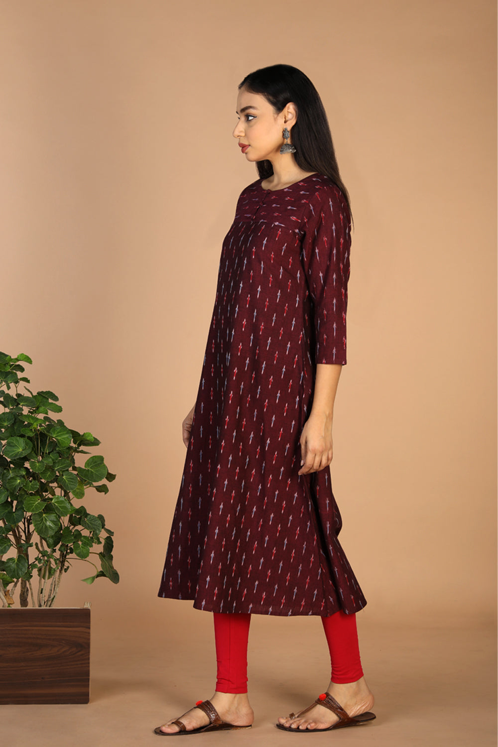 Collection of Cotton Ikat kurti in a gallery layout