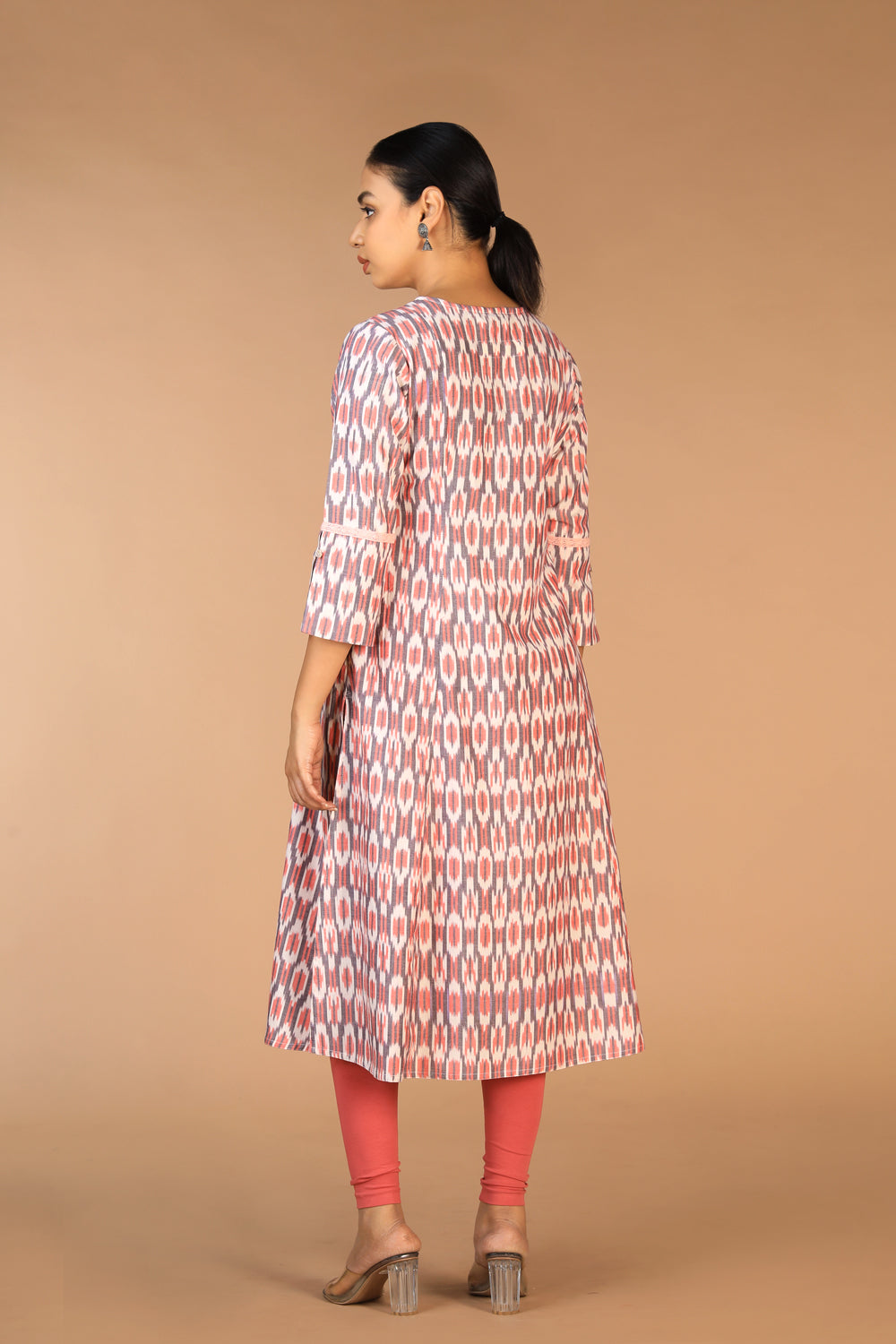 Image of Hand Woven Cotton Pochampally Ikat kurti