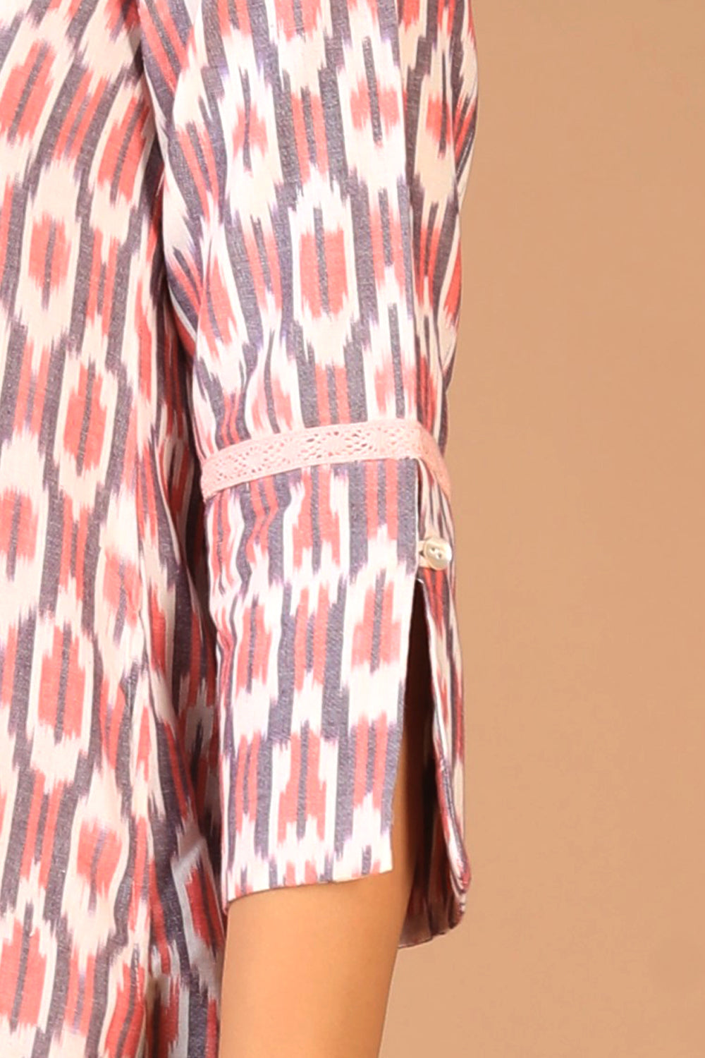 Image of Hand Woven Cotton Pochampally Ikat kurti