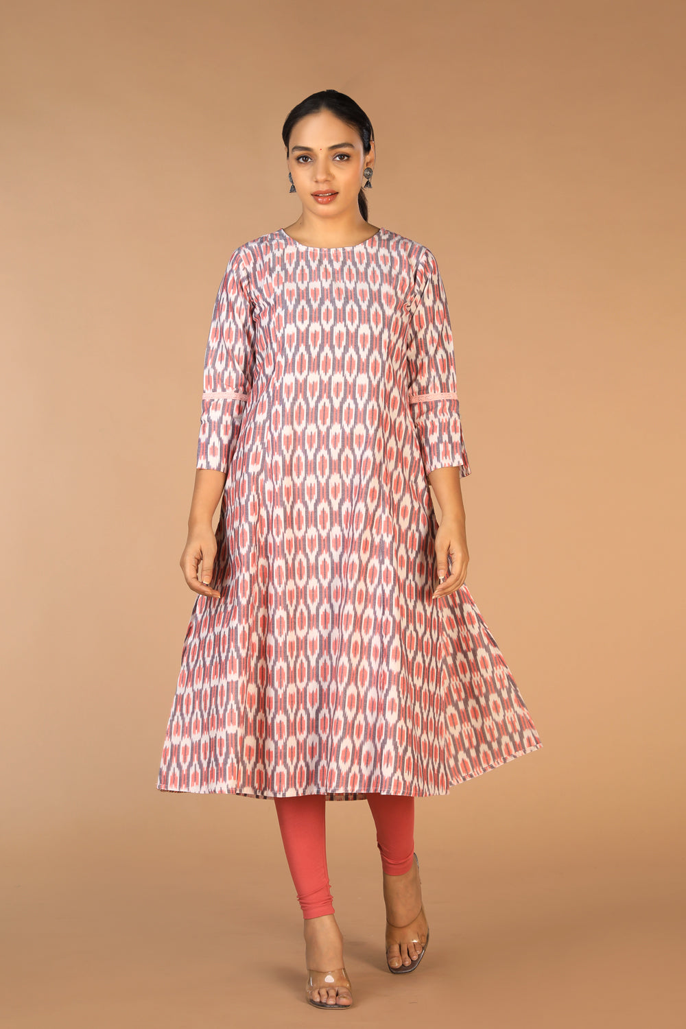 Collection of Cotton Pochampally Ikat kurti in a gallery layout