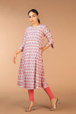 Collection of Cotton Pochampally Ikat kurti in a gallery layout