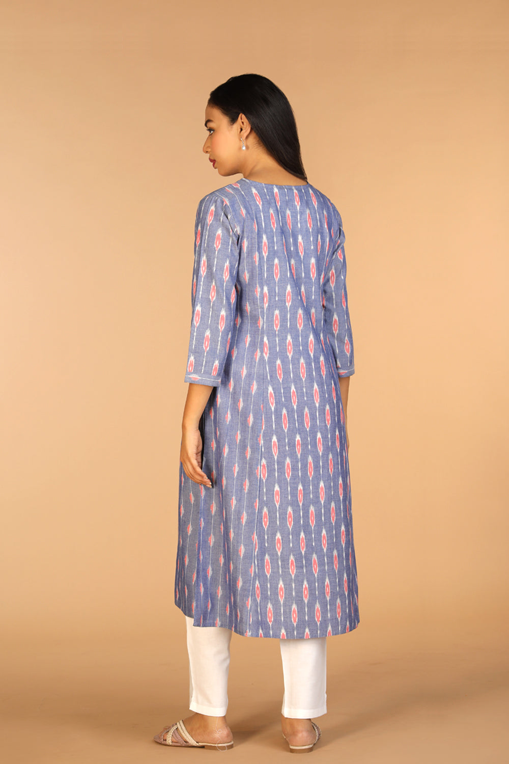 Collection of Cotton Pochampally Ikat kurti in a gallery layout