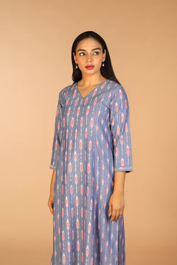 Collection of Cotton Pochampally Ikat kurti in a gallery layout