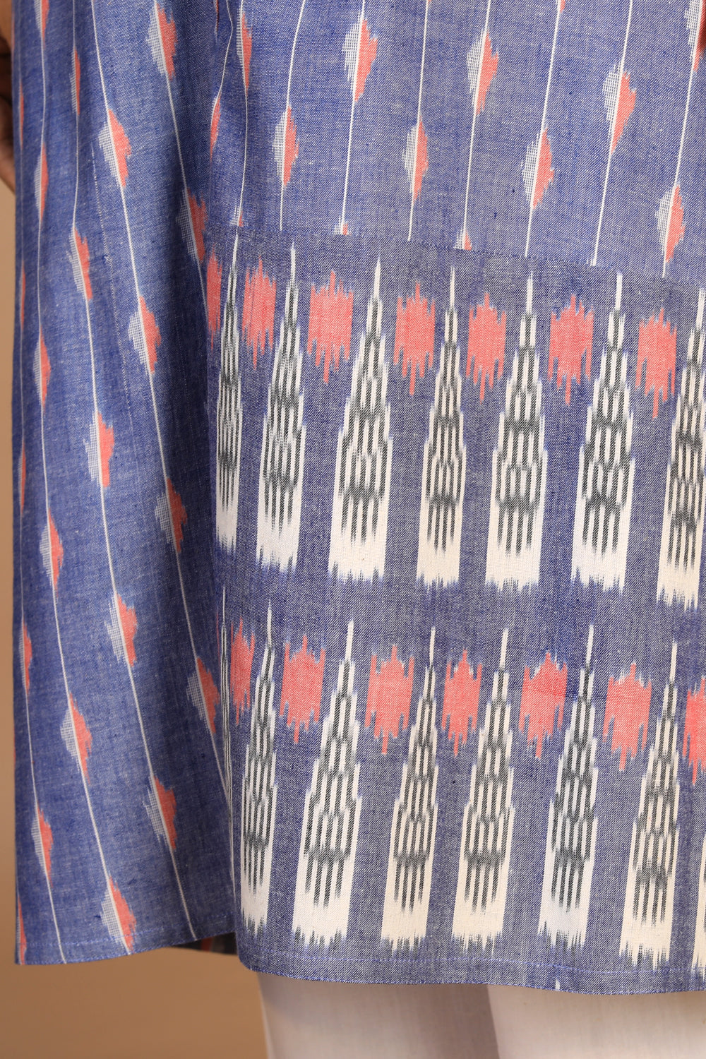 Image of Chambery Handwoven Cotton Pochampally Ikat Kurti