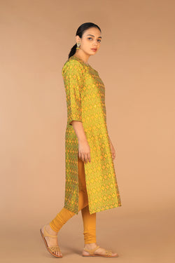 Image of Handwoven Pochampally Silk Ikat Kurti