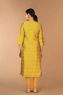 Image of Handwoven Pochampally Silk Ikat Kurti