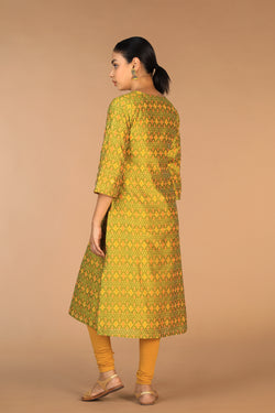 Image of Handwoven Pochampally Silk Ikat Kurti