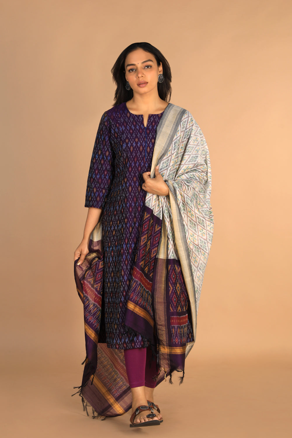 Handwoven Pochampally Silk Ikat kurta