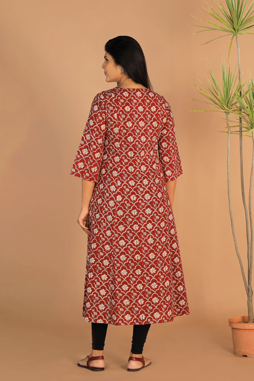 Embroidered cotton Bagh block printed  kurti