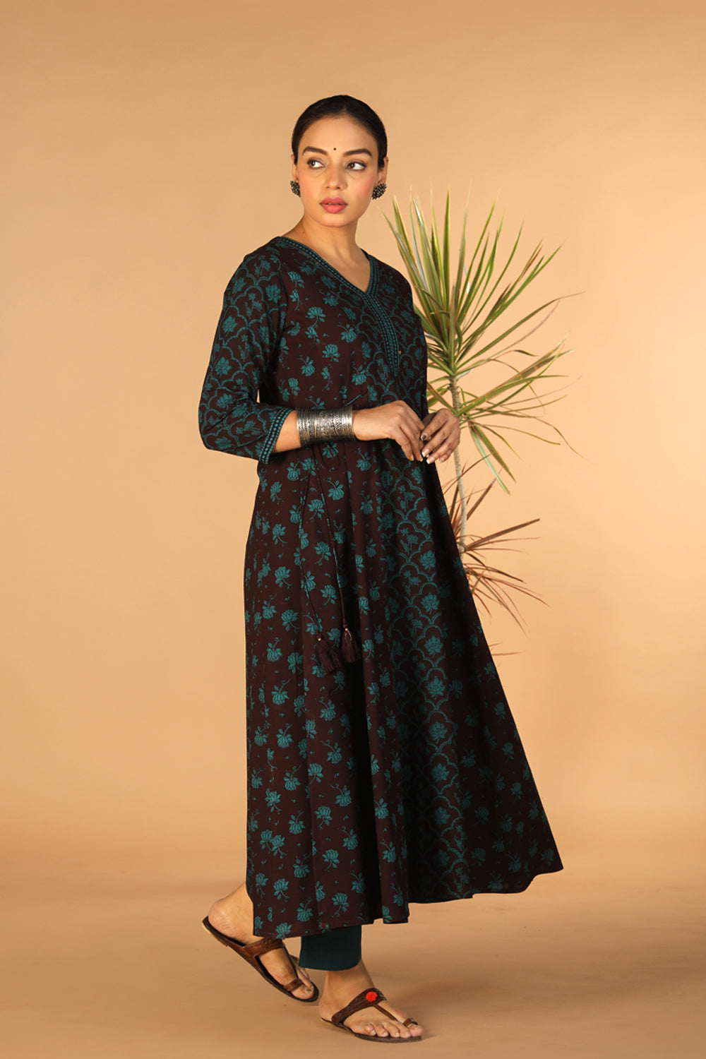 Paneled cotton Bagh long Kurti