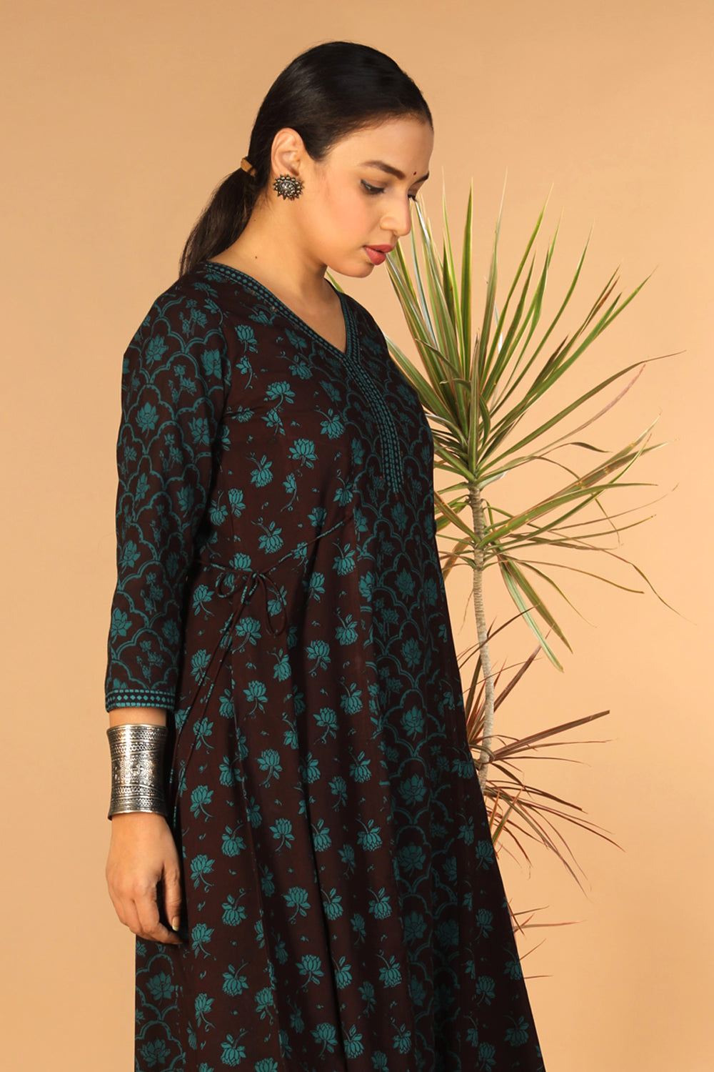 Paneled cotton Bagh long Kurti