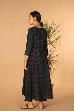 Image of Paneled cotton Bagh long Kurti