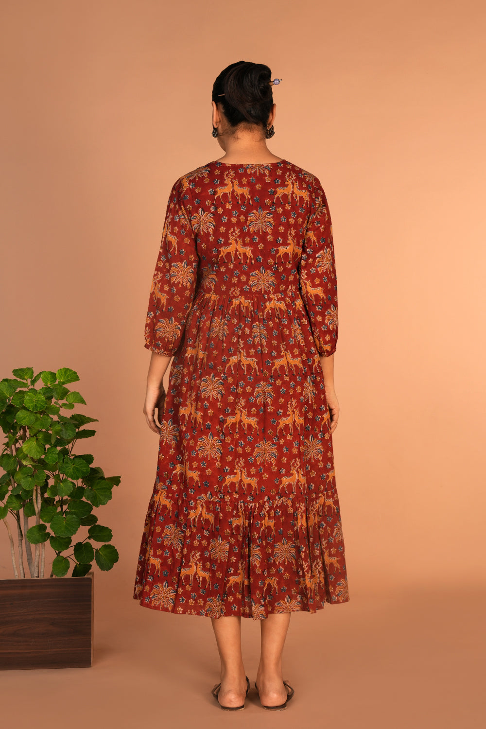 Image of Rust Bagh Handblock printed kurta