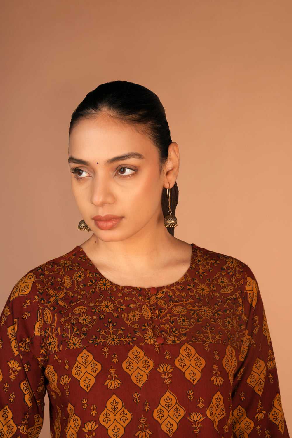 Image of Rust Bagh Handblock printed kurta